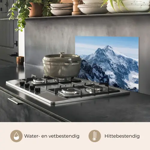 Landschap - Bergen - Sneeuw - Wit keuken achterwand spatscherm klein -usp_NL