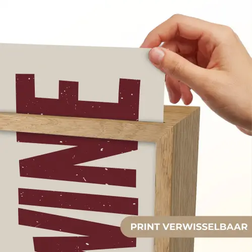 Wine - Red - Decoratie - Japandi Light Box met kabel (Wandlamp) klein -USP_websiteprintNL