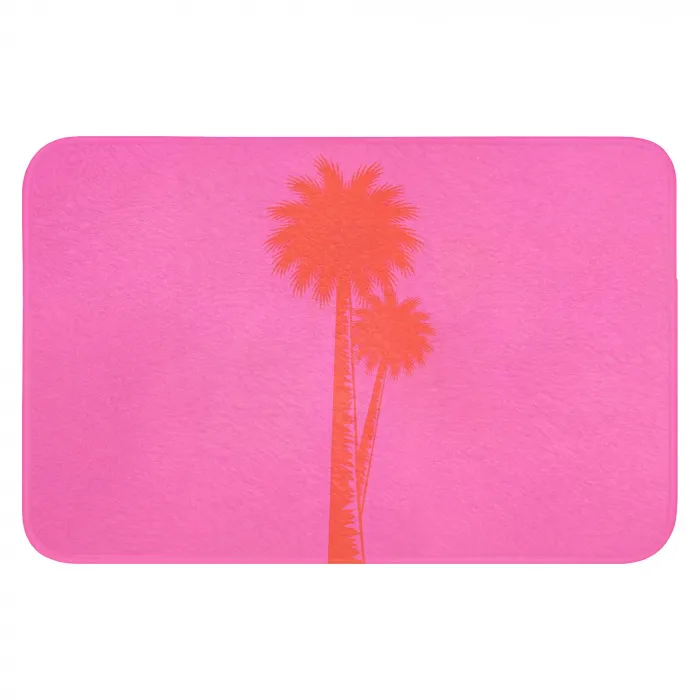 Palmbomen - Modern - Roze WCmat klein -3d