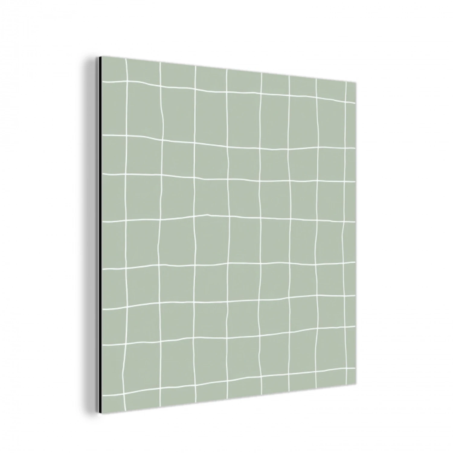 Ruitpatroon - Golvend - Groen aluminium wit klein 46 -3d