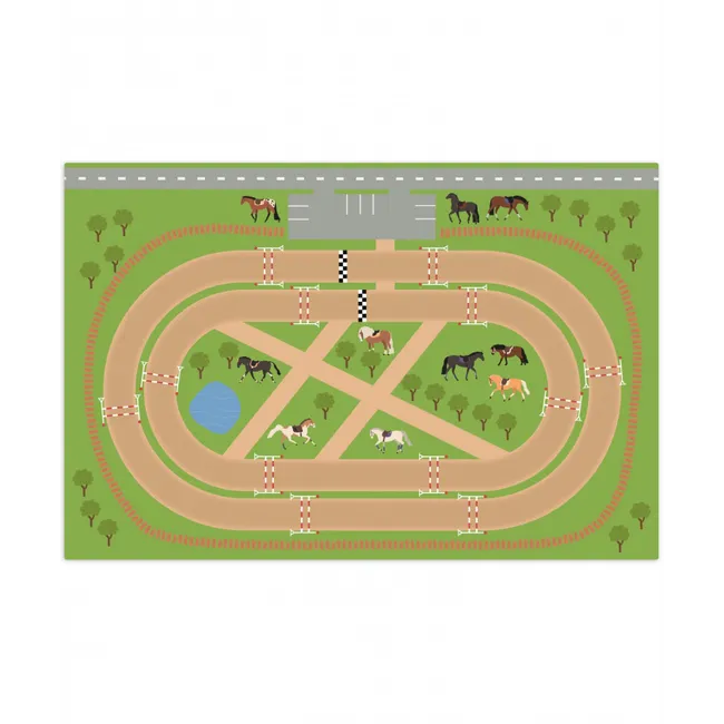 speelkleed-paarden Speelmat klein -3d