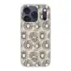 Cirkels - Patroon - Zwart Telefoonhoesje iPhone 17 Pro klein 878 -3d