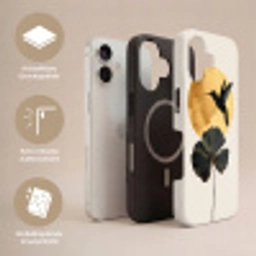 Zwarte kolibrie - Bloem - Gouden cirkel Toughcase MagSafe Apple iPhone 17 klein -USP_Lagen_DE