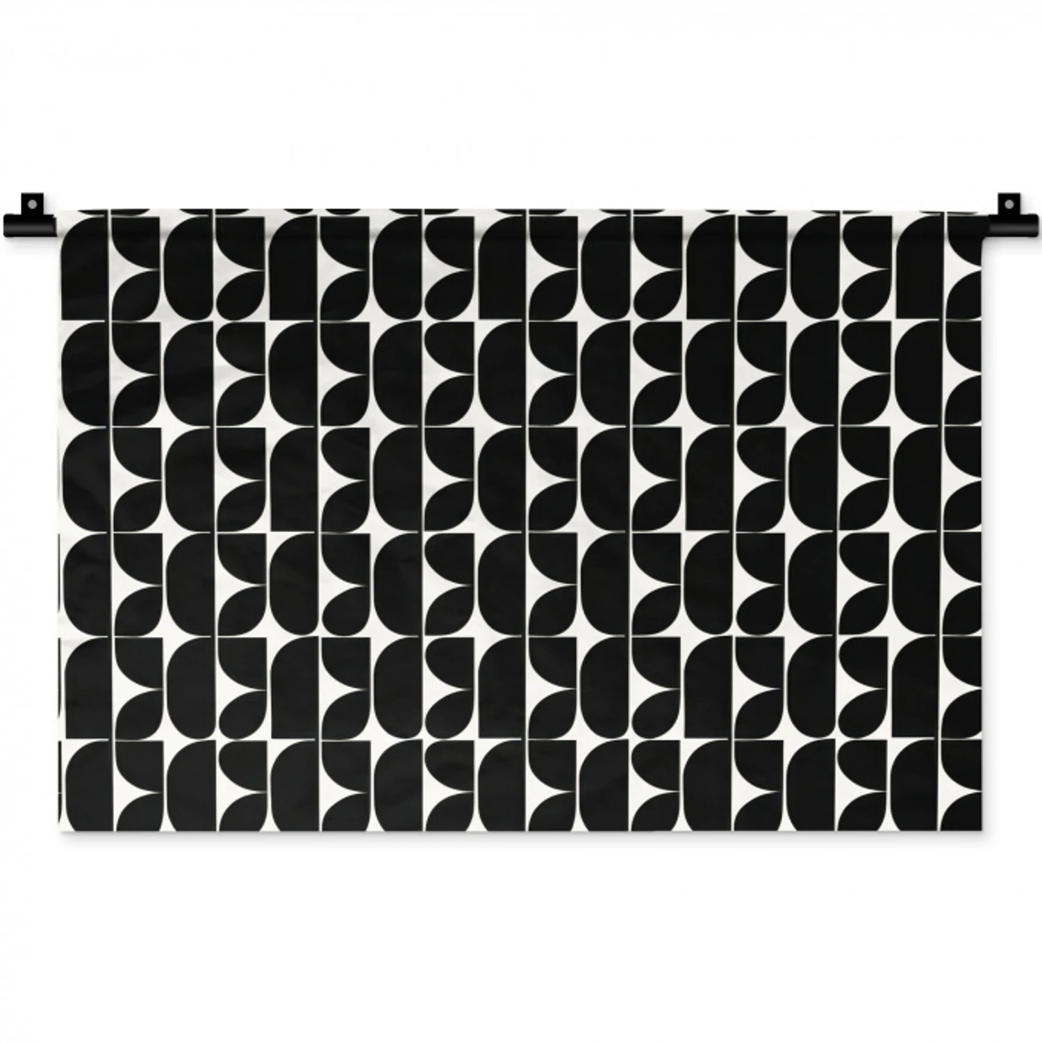 Modern - Geometrisch - Zwart Wandkleed katoen klein 269 -zz3d