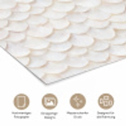 Schubben - Wit - Elegant poster papier klein 62 -tcloseup_DE