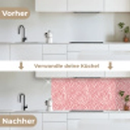 Zebra - Print - Roze keuken achterwand 2 middel 871 -voor-na_DE