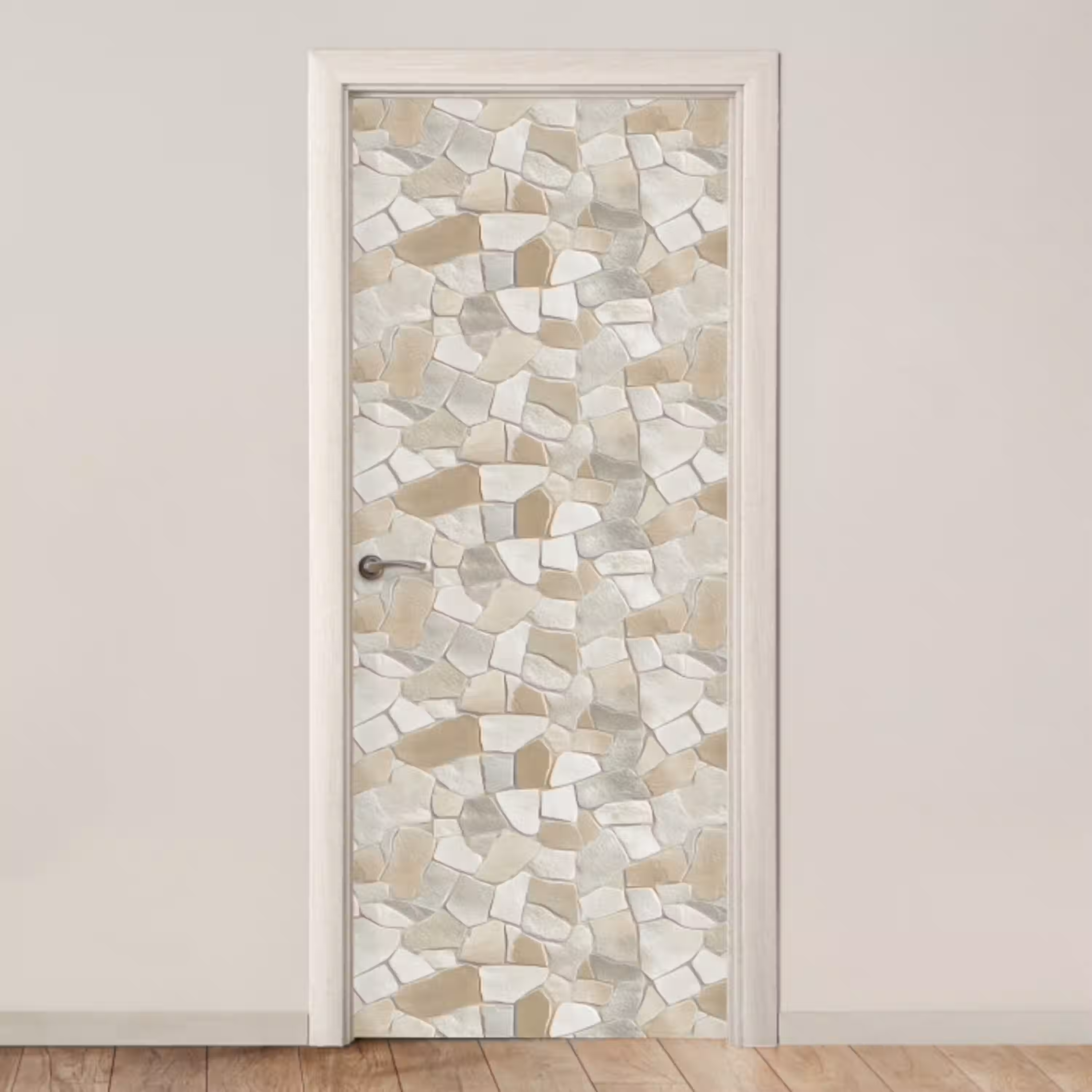 Mozaïek - Stenen - Beige deurposter klein 289 -3d_beige