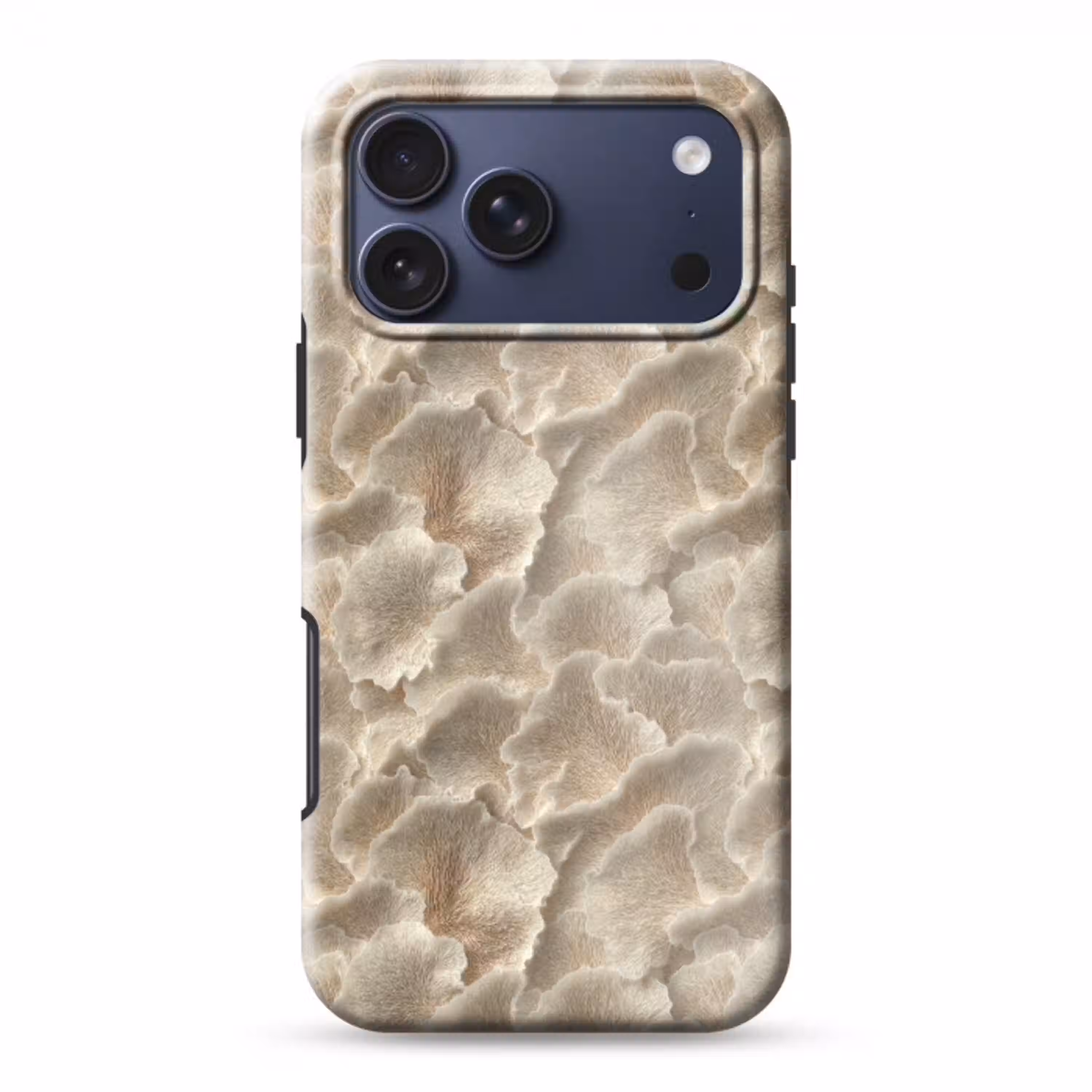 Waaierstructuren - Beige - Vezeltextuur Toughcase MagSafe Apple iPhone 17 Pro Max klein 1019 -3d
