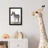 Zebra - Meisjes - Dieren - Kinderen - Jongens fotolijst zwart zonder passe partout klein -usfeer4_kinderkamer