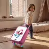 Zeemeermin met roze haar en blauwe staart tussen luchtbellen Kinderkoffer - Roze klein -sfeer1