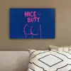 Brutaal - Grappig - Blauw canvas 2cm klein -sfeer3