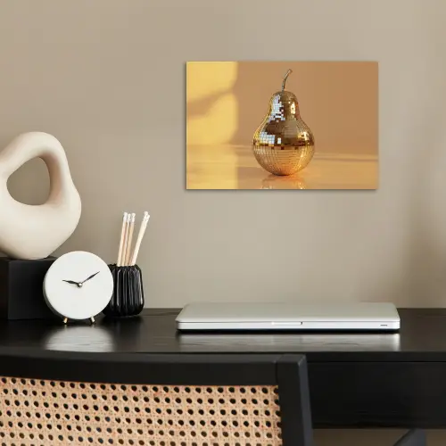 Goud - Disco - Glitter - Peer poster papier klein -sfeer1