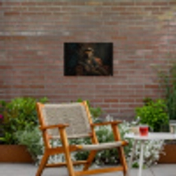 Beer - Bruin - Pak - Hoed Tuinposter op houten frame 2 cm dik klein -sfeer3