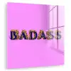 Felroze - Badass - Panterprint - Schaduw plexiglas 5mm klein -zzzproduct_nieuw