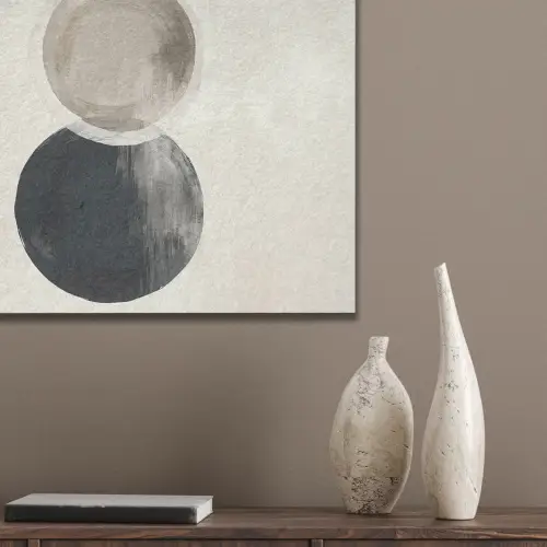 Cirkels - Vorm - Beige - Abstract PET vilt klein -sfeer6_closeup