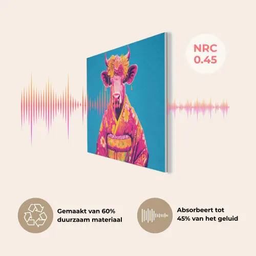 Koe - Bloemenkrans - Oorhangers - Kimono PET vilt klein -USP_NL
