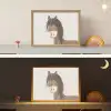 Paard - Dier - Pastel kleuren - Paarden Light Box met batterij (Wandlamp kind) middel -sfeer3_kind