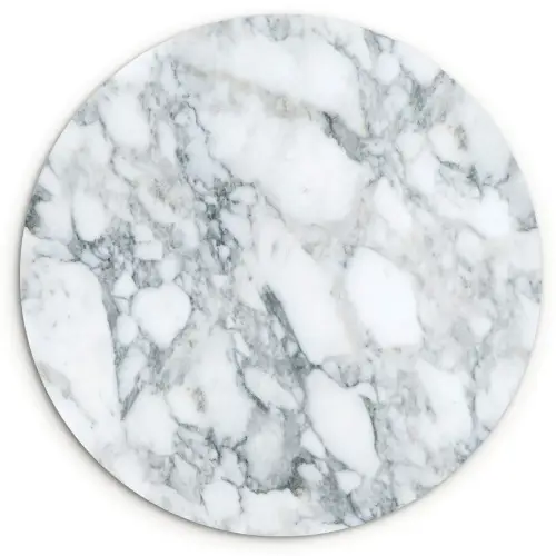 Mozaïek - Marmer - Wit - Onregelmatig Wandcirkel plexiglas klein 852 -3d