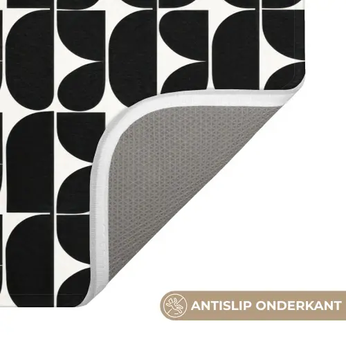 Modern - Geometrisch - Zwart Badmat klein 997 -USP_AntislipNL