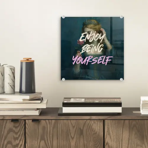 Vrouw - Roos - Quote plexiglas 5mm klein -sfeer1