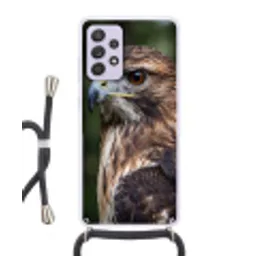 Buizerd - Roofvogel - Natuur - Bruin Hoesje Samsung Galaxy A52 5G met koord klein -3d