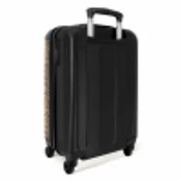 Dieren print panter bruin NBS - Handbagage koffer - Kinderen Unisex middel -achterkant