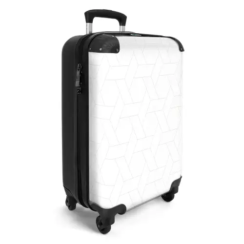 Grafisch - Patroon - Modern - Fijnstijl NBS - Handbagage koffer - Kinderen Unisex middel 644 -productfoto_3d