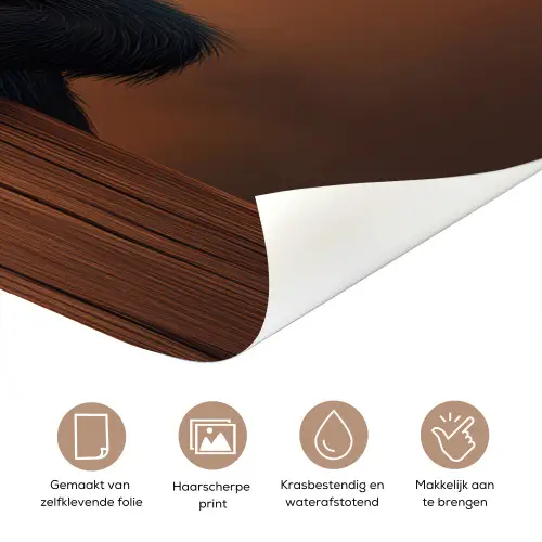 Aap - Dieren - Animatie - Deur deurposter klein -closeup_NL