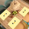 Kuiken - Vrolijk - Geel - Minimalistisch Placemat vinyl groot -zzsfeer5_Kitchenyeah-website