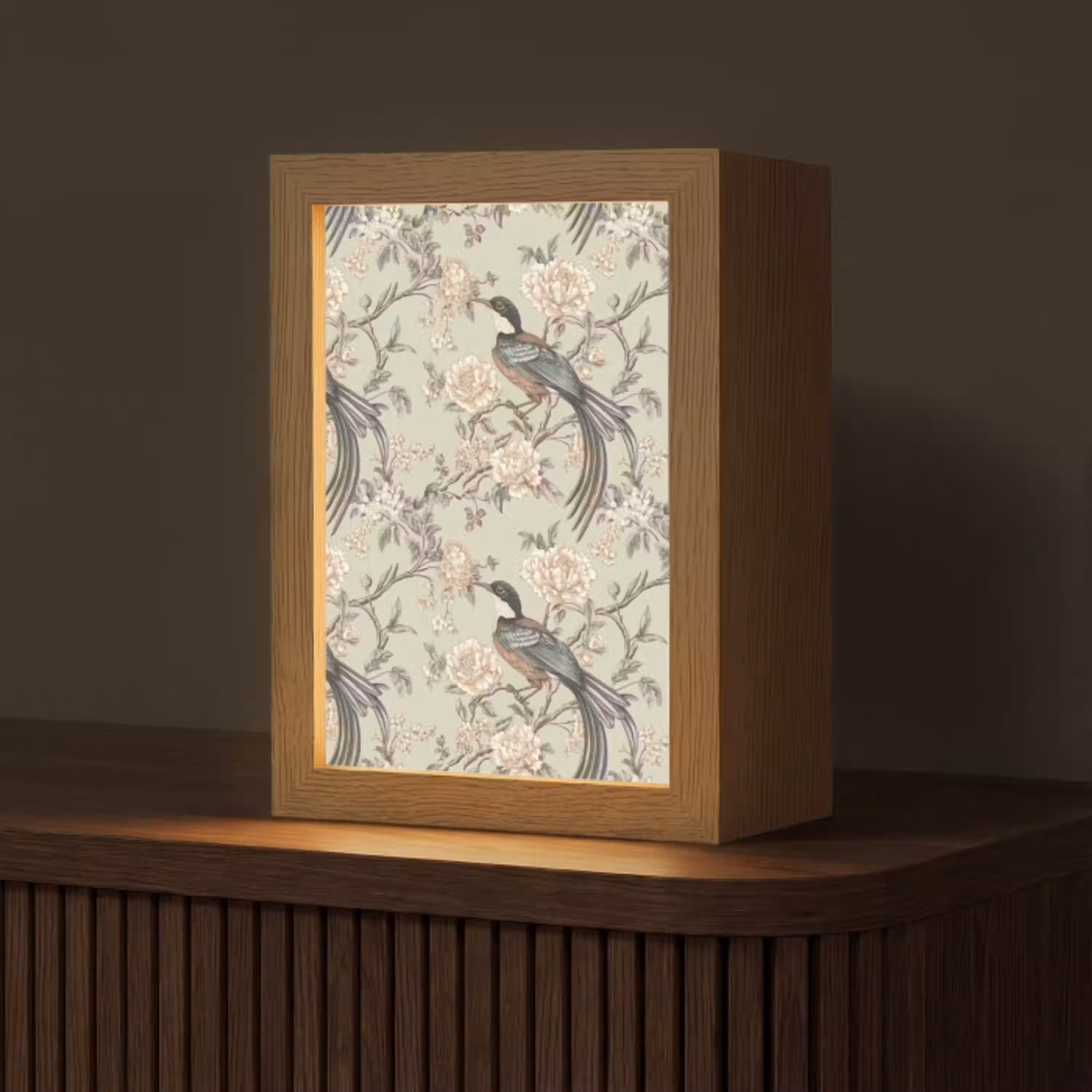 Bloem - Vogel - Kleurrijk Light Box met kabel (Tafellamp) klein 925 -z3d_website