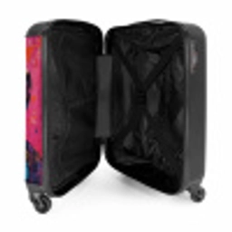 Chimpansee met bril in graffiti stijl NBS - Handbagage koffer - Unisex middel -binnenkant