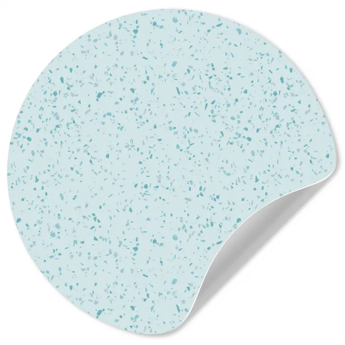 Terrazzo - Patroon - Kleurrijk - Baby Blauw Wandcirkel behangsticker klein 186 -3d