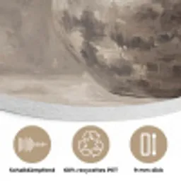 Olijfplant - Aardenpot - Abstract - Beige Akoestische PET Vilt - Rond klein -closeup_DE