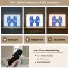 Handen - Twee - Ogen - Blauw Light Box met batterij (Wandlamp) middel -USP_lichtkleurNL