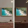 Tropisch - Strand - Water - Palmbomen Light Box met batterij (Wandlamp) middel -sfeer3