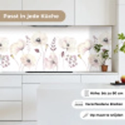 Bloemen - Pastel -  Planten - Wit keuken achterwand 2 middel -sfeer4_DE