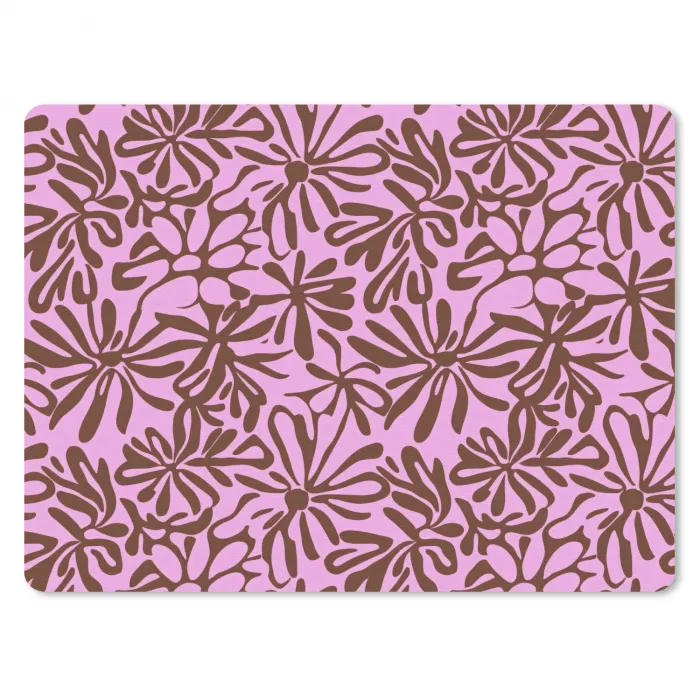 Organisch - Patroon - Roze muismat rubber klein 262 -3d