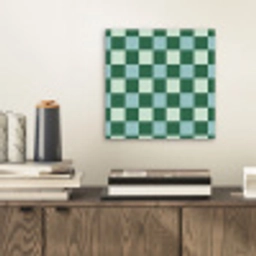 Schaakbord - Klassiek - Groen aluminium wit klein 46 -sfeer1