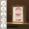 Minimalistisch - Cirkels - Roze Light Box met kabel (Tafellamp) klein -USP_NL