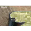 Vlecht - Patroon - Groen Placemat vinyl groot 368 -closeup