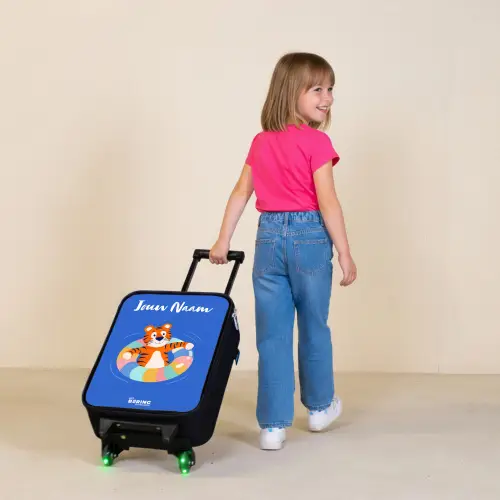 Tijger - Zwemband - Water Kinderkoffer - Zwart klein -sfeer1