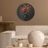 Boeket - Tulpen - Vaas - Rood Akoestische PET Vilt - Rond klein -sfeer1