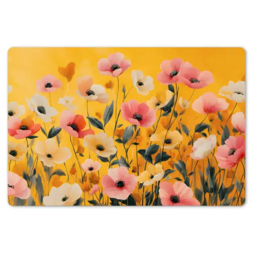 Bloemen - Veld - Geel Placemat vinyl groot -zzsfeer1_Kitchenyeah-website