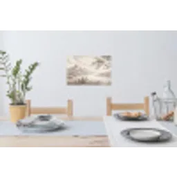 Landschap - Bergen - Meer - Natuur Muursticker klein -eettafel