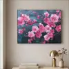 Bloem - Bloesems - Roze - Abstract Textielframe zwart klein -sfeer2