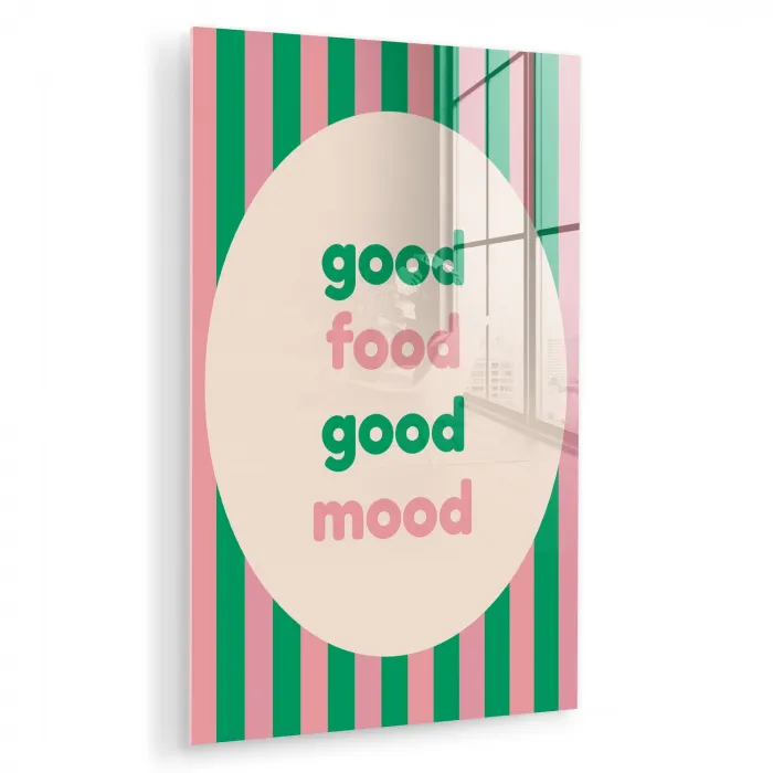 Gestreept - Quote - Ovaal - Roze plexiglas 5mm klein -zzzproduct_nieuw