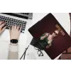 Koffie - Vrouw - Middelvinger laptophoes neopreen klein -bureau