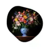 Kleur - Vaas - Bloemen - Boeket Wandcirkel Organisch Aluminium middel -3d