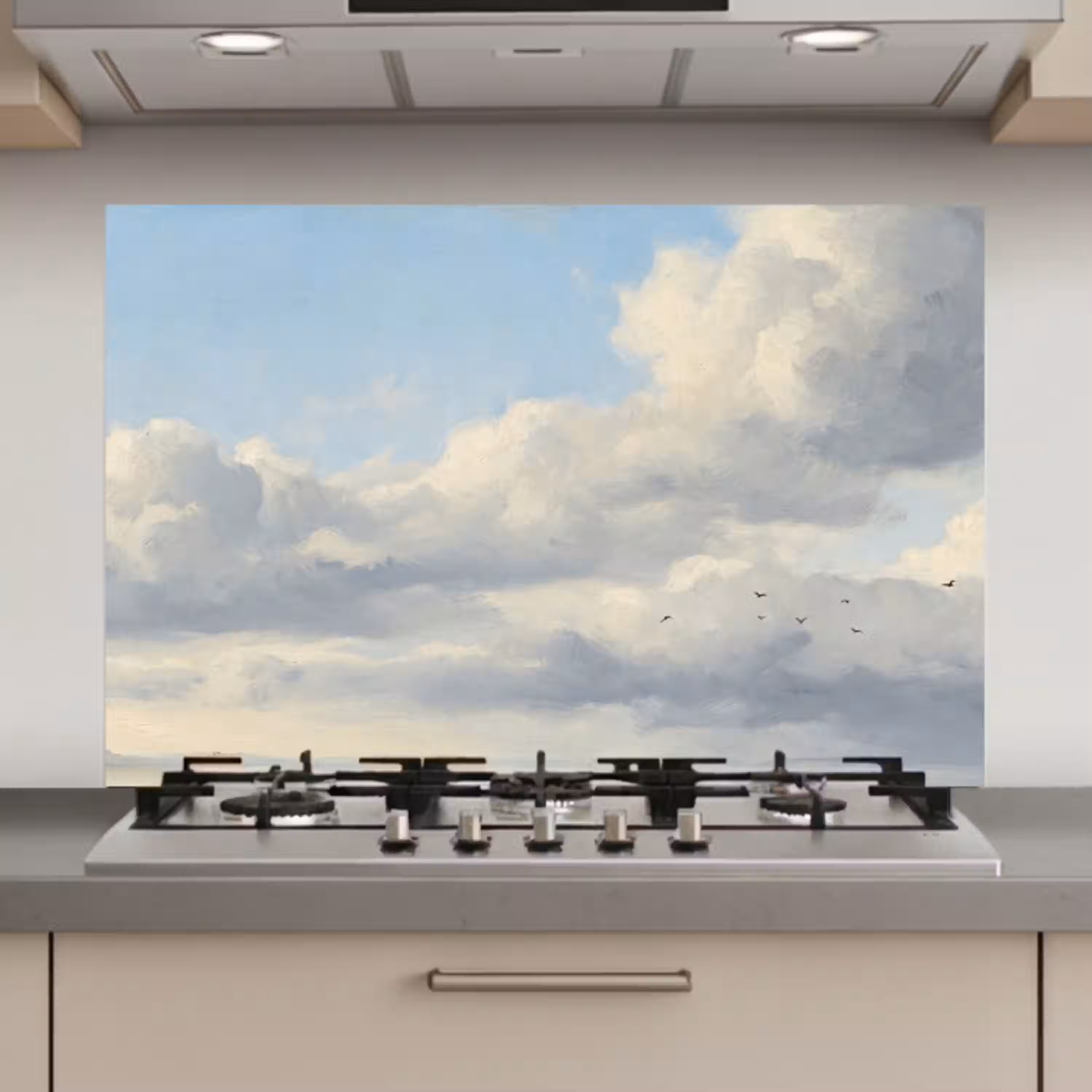 Lucht - Wolken - Natuur - Klassiek - Blauw keuken achterwand spatscherm klein -3d_website
