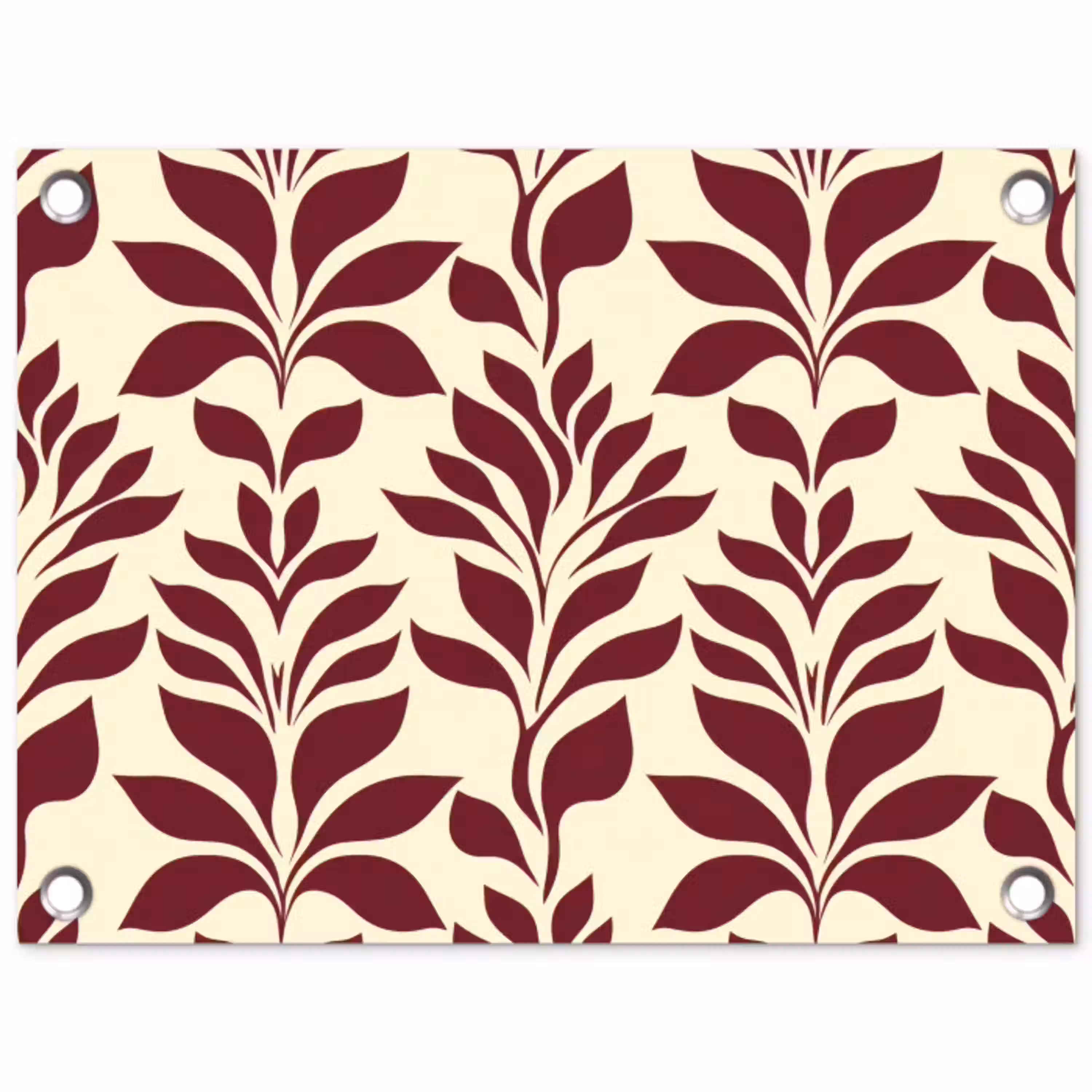 Abstract - Bladeren - Burgundy tuinposter los doek klein 239 -3d